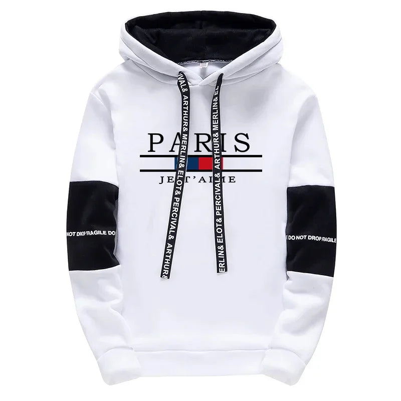 Man Hooded Sweatshirts Sweatpants Autumn Winter Daily Casual Sports Hoodies Jogger Pants Urban Fashion Streetwear Men&