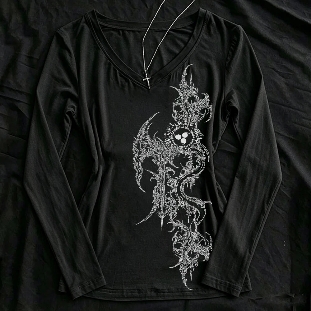 Woman Clothes for Women 2000s Clothes Y2k Tops Crop Top Women Shoujo Girl Style Kawaii Graphic T Shirts Gothic Kpop Harajuku Emo