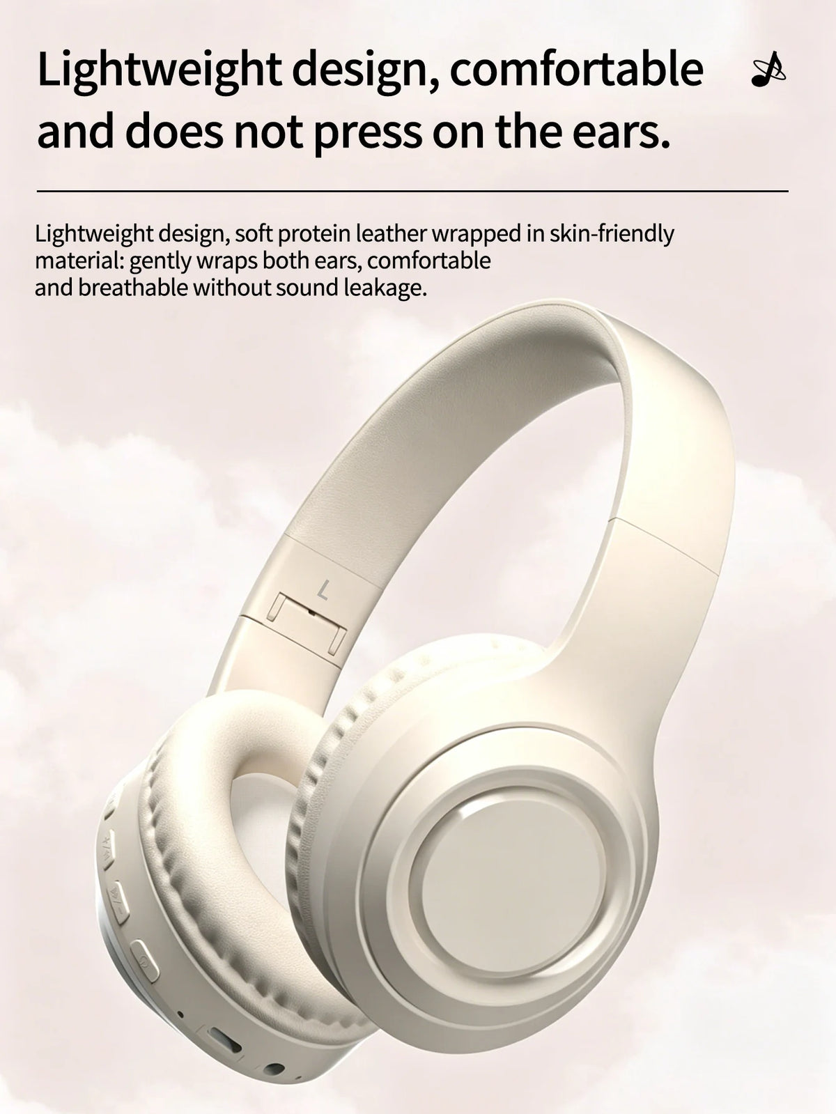 Bluetooth Over-Ear Wireless Headphones,Low Latency,Lightweight,Long Playtime Battery,Soft Memory Foam Earpads for Game &amp; Daily A