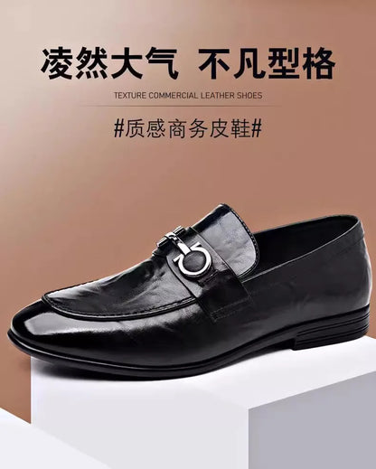 New Shoes for Men Leather Casual Shoes Fashion Business Leisure Dress Shoes Street Cool Loafers