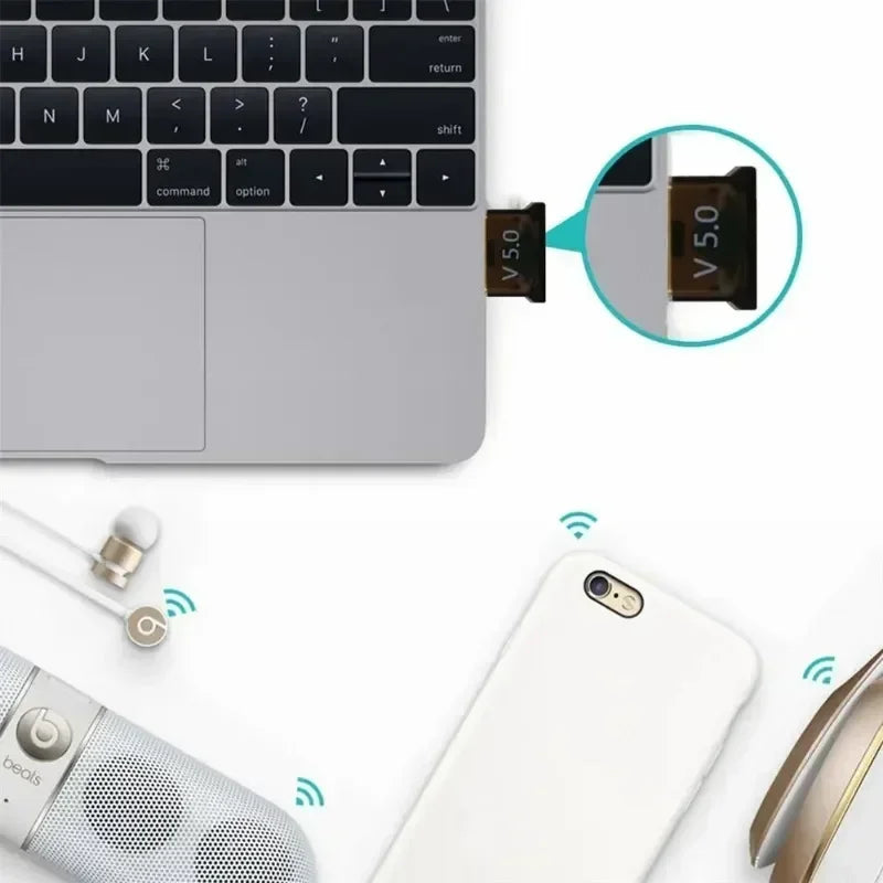 USB Bluetooth 5.0 Adapter Wireless Bluetooth 5.0 Dongle Adapter For PC Laptop Wireless Speaker Audio Receiver USB Transmitter