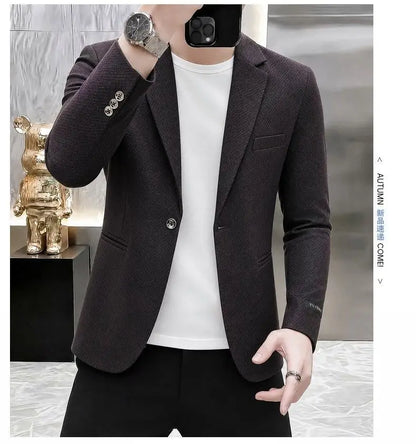 Blazer, Men, Fashionable, for Weddings, for Casual Wear, for Hosting, Slim-fit, Gentlemanly, for Banquets, for Business. Blazer
