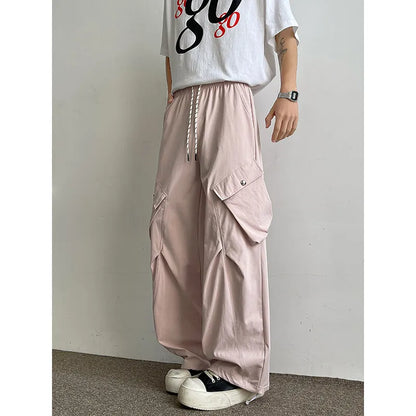 2026 Trendy Retro Wide-Leg Cargo Pants for Men- High Waist Utility Streetwear, Comfortable &amp; Stylish Casual Fashion Pants M-8XL