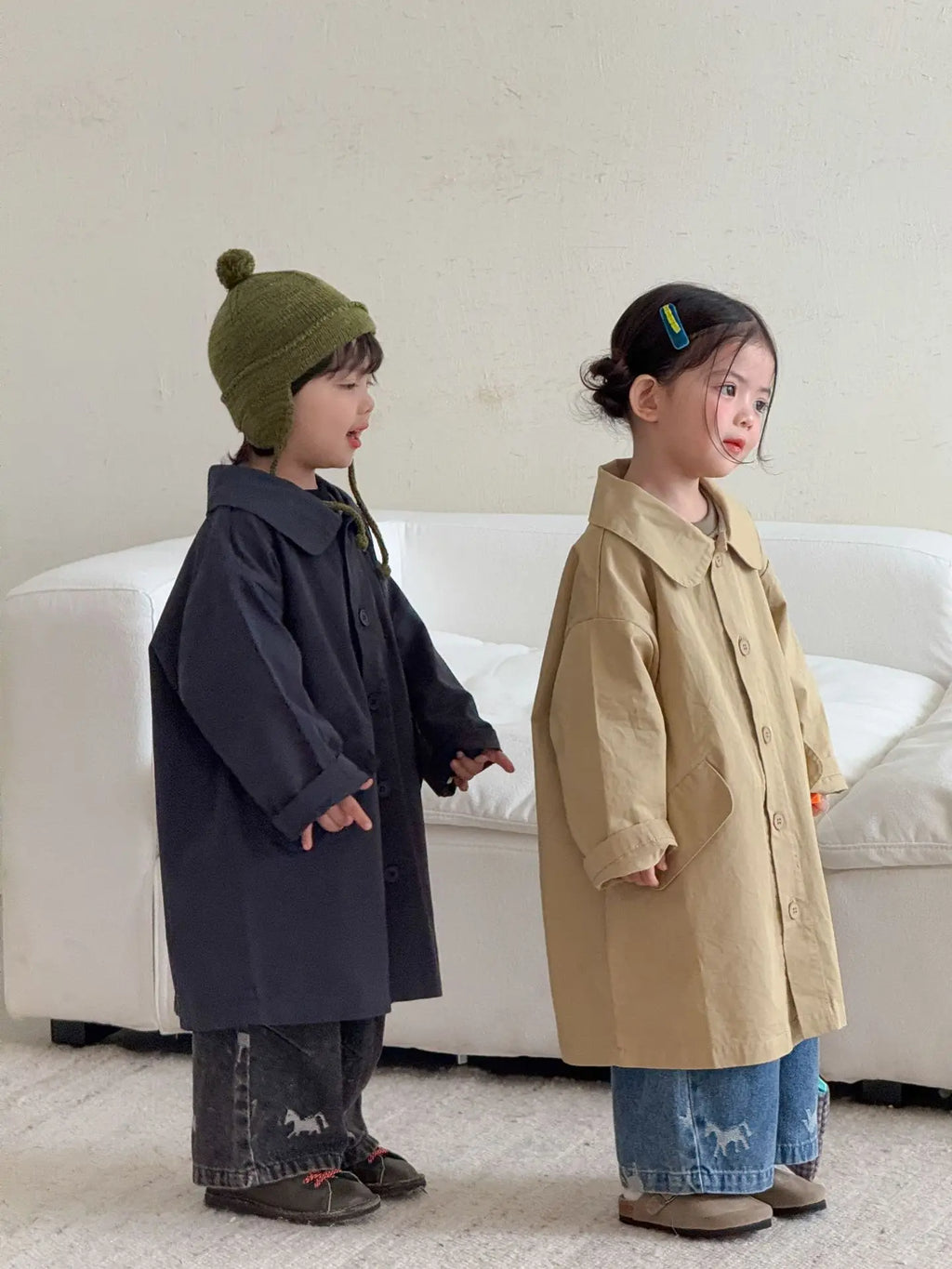 Children Clothe Skids Denim Pants Loose Boys Girls Autumn 2026 New Casual Fashionable Kids Loose Casual Wide-leg Pants