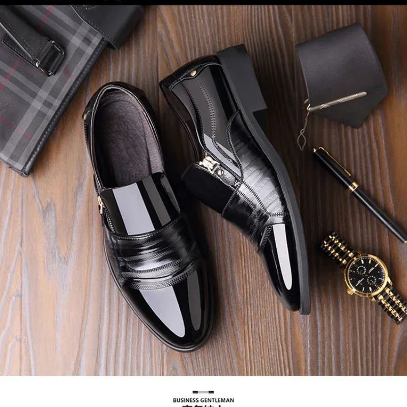 Shoes for Men Shoes Leather Shoes Business Dress Shoes All-Match Casual Shock-Absorbing Wear-Resistant Footwear Chaussure Homme