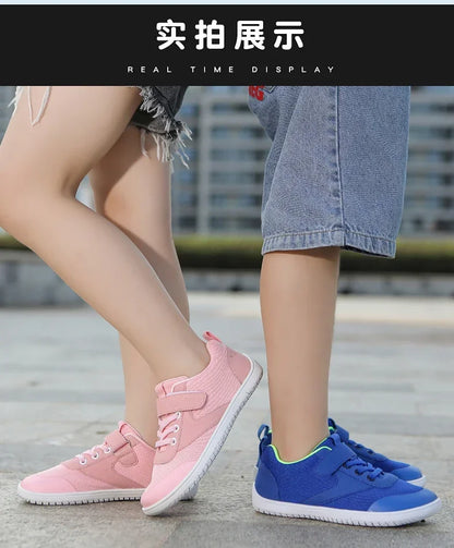 Kids Wide Barefoot Shoes Minimalist Boys Girls Sneakers Lightweight Non Slip Children Walking Shoes Casual Skate Flat