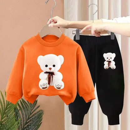 Children Clothes Sets Autumn Winter Polo Sweatshirt+Pants Sport Suits for Kids Boys Girls Warm Tracksuits Kids Clothing