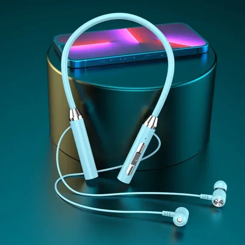 Wireless Headphones Bluetooth Neckband Magnetic Headphones Sports Running 5.3 Headphones with Microphone