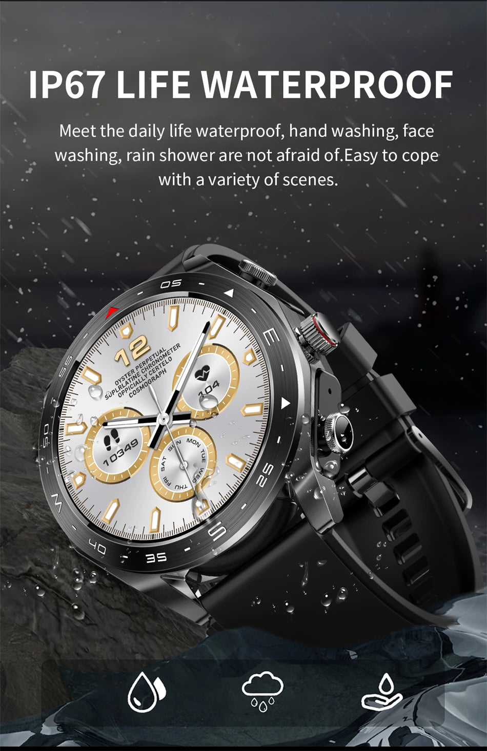 New T95 Smart Watch TWS 2-in-1 Bluetooth Headset Earphones with Built-in Speaker HIFI 9D Sound Quality Health Sports Monitoring