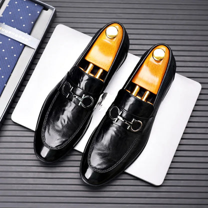 New Shoes for Men Leather Casual Shoes Fashion Business Leisure Dress Shoes Street Cool Loafers