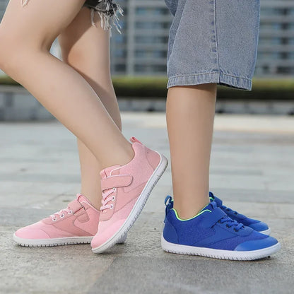 Kids Wide Barefoot Shoes Minimalist Boys Girls Sneakers Lightweight Non Slip Children Walking Shoes Casual Skate Flat