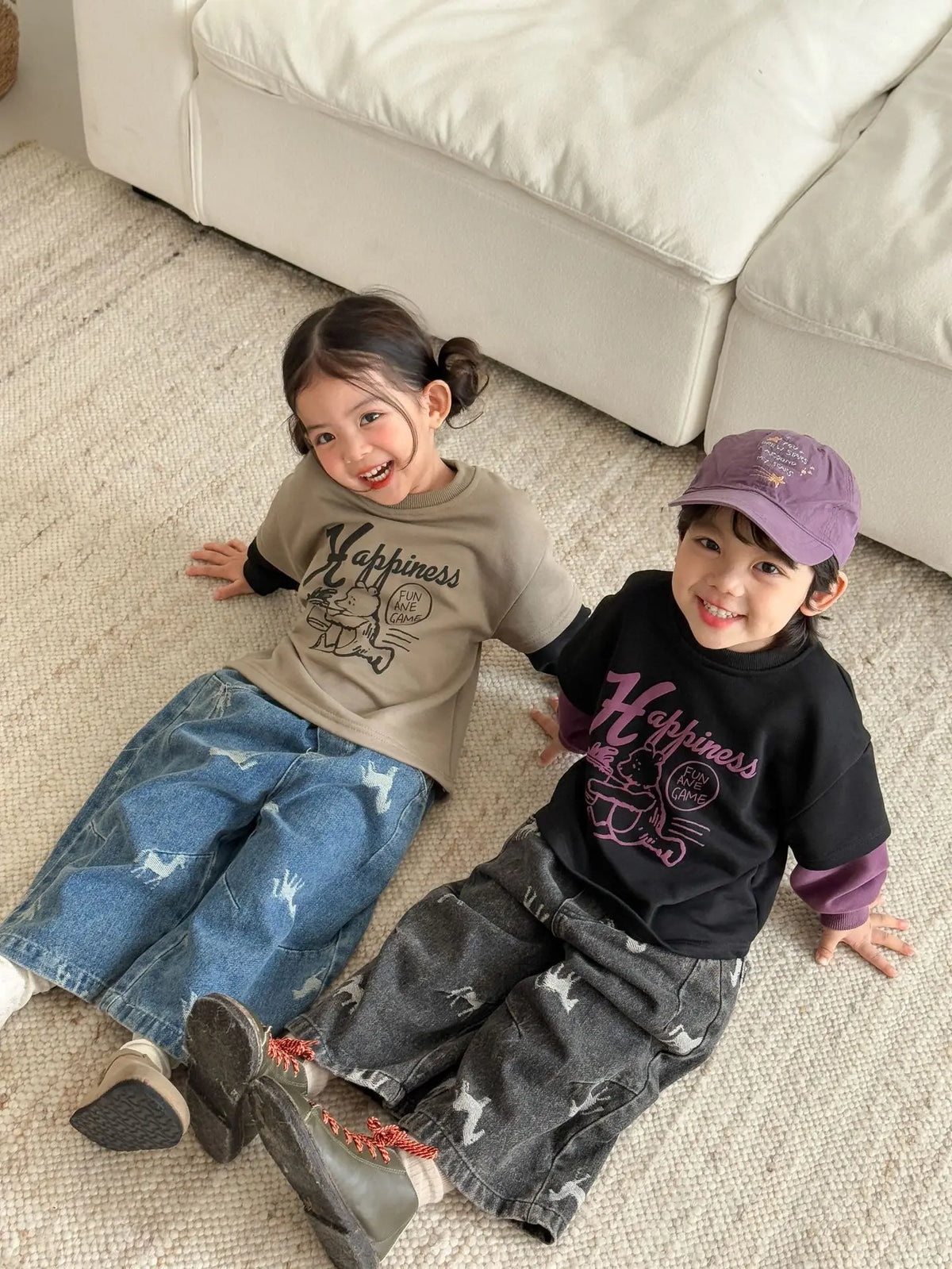 Children Clothe Skids Denim Pants Loose Boys Girls Autumn 2026 New Casual Fashionable Kids Loose Casual Wide-leg Pants