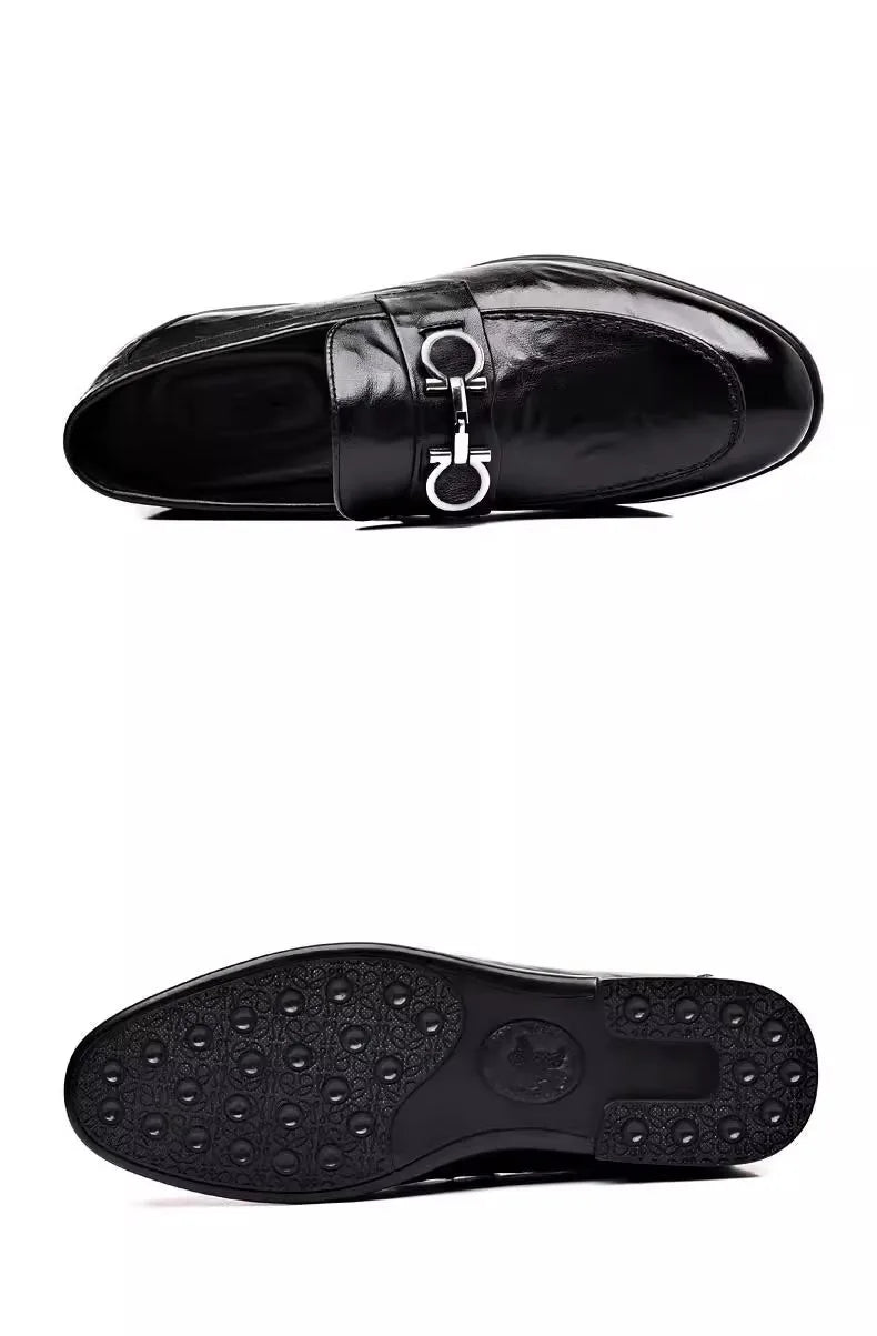New Shoes for Men Leather Casual Shoes Fashion Business Leisure Dress Shoes Street Cool Loafers