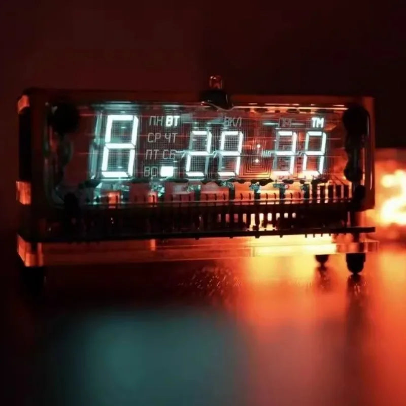 LED Modern Table Clocks Cyberpunk Style Electronic Desk Clock Desktop Ornaments Miniature Luxury Creative Home Decoration