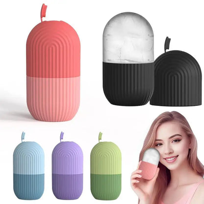 Ice Face Roller  Beauty Massage Silicone Ice Mold For Eye Puffiness Ice Facial Roller Shrink Pores Multifunctional Mold