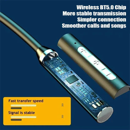 Wireless Headphones Bluetooth Neckband Magnetic Headphones Sports Running 5.3 Headphones with Microphone