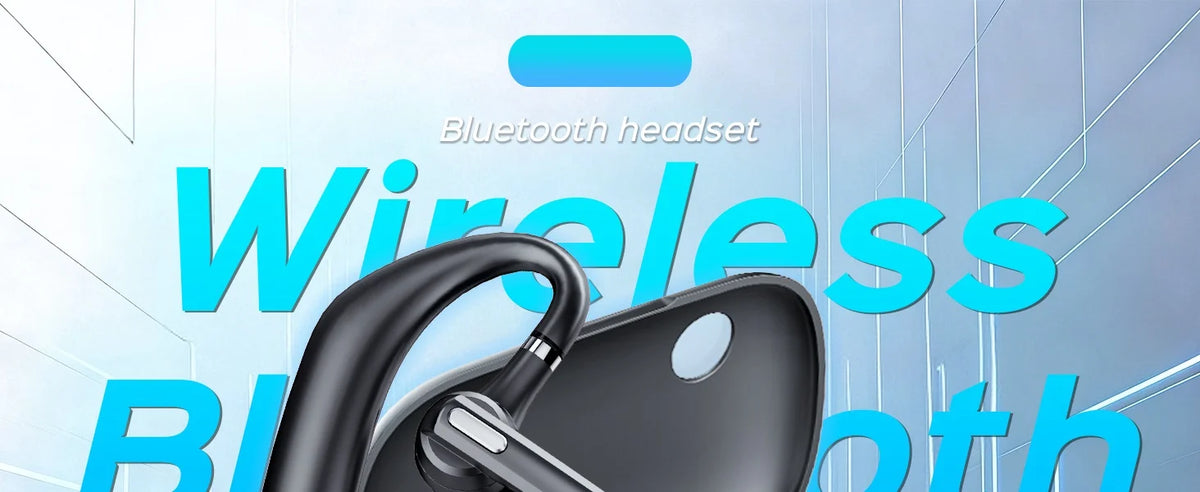 Bluetooth 6.0 Business Wireless Earphone Left Right Ear Universal LED Display With Mic Headset Ultra-long Standby For Car Driver