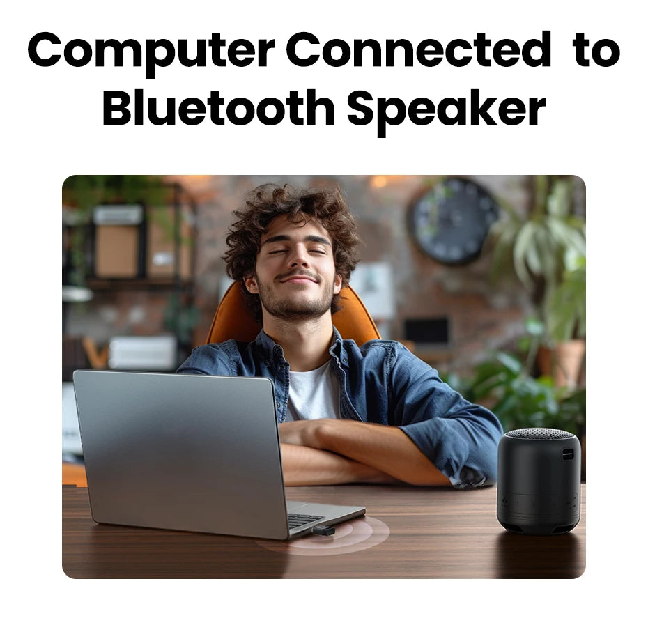 USB Bluetooth Adapter, Bluetooth 6.0 Dongle for PC Windows 11/10/8.1, Receiver &amp; Transmitter for Keyboard/Mouse