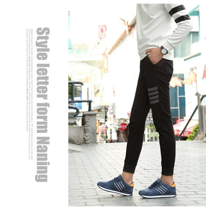 Sneakers for Men High Quality Suede Casual Shoes Luxury Tenis Shoes for Men Lace-up Flats Sport Running Shoes Кроссовки Мужские