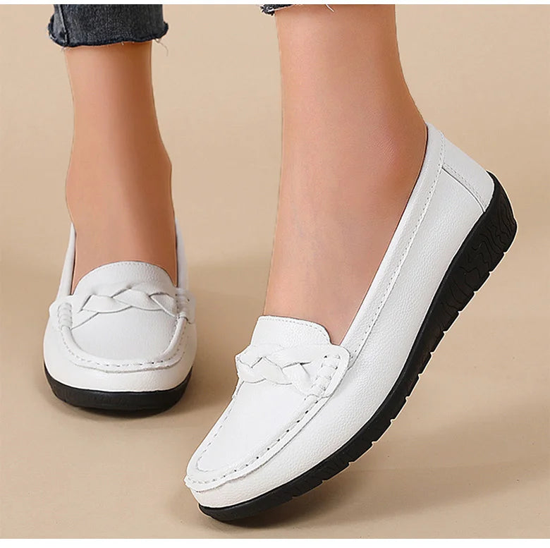 Woman Shoes 2025 New Soft Leather Flat Shoes Women&