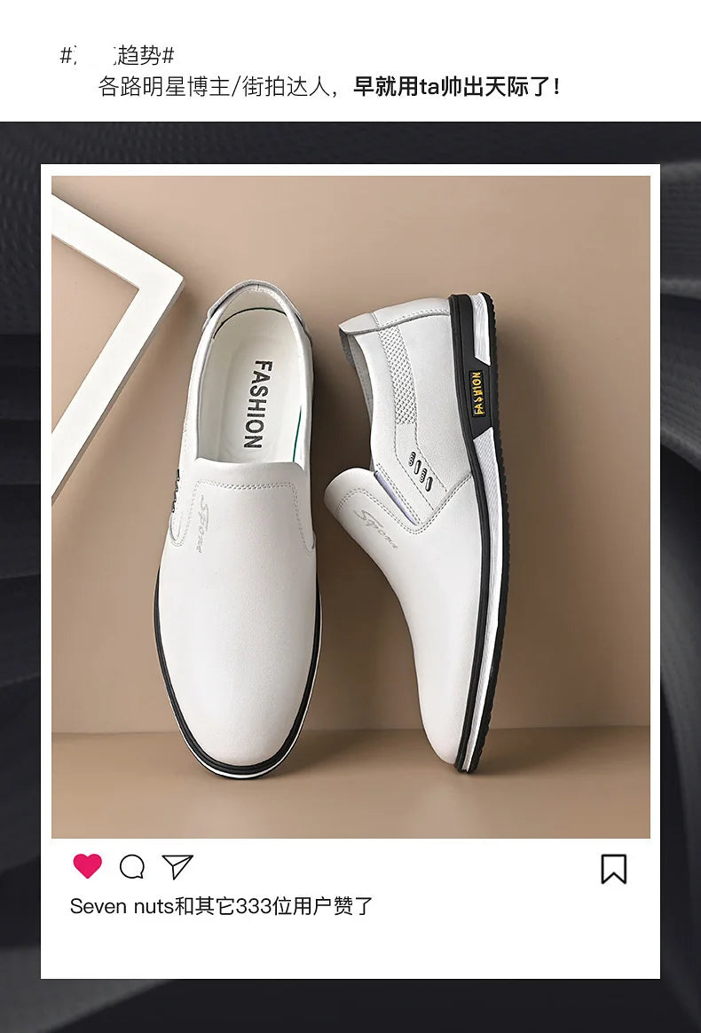 Leather Shoes for Men Designer Loafers High Quality Adult Moccasins Men Driving Shoes Male Footwear Men's Banquet Formal Shoes