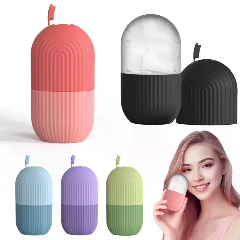 Ice Face Roller  Beauty Massage Silicone Ice Mold For Eye Puffiness Ice Facial Roller Shrink Pores Multifunctional Mold