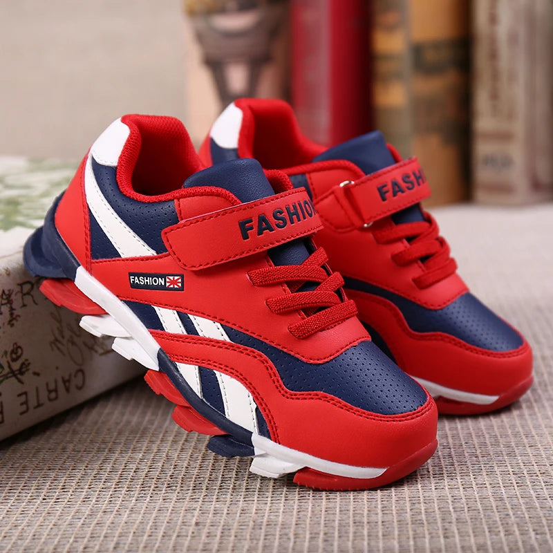 Kids Fashion Sneakers Outdoor Sport Boys Tennis  Comfort Leather Running Shoes Lightweight  Children&