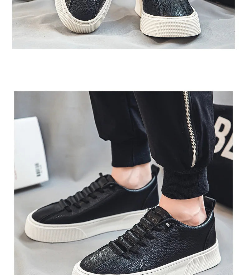 Sneakers for Men  Fashion Casual Lace Up Round Toe Flat White mens Running Sport Shoes Zapatillas Deportivas Hombre