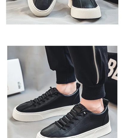 Sneakers for Men  Fashion Casual Lace Up Round Toe Flat White mens Running Sport Shoes Zapatillas Deportivas Hombre