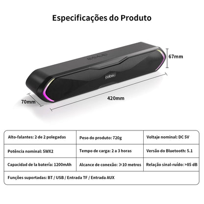 Speaker, Bluetooth Speaker, Portable Bluetooth Speaker, Speaker for Pc, Soundbar, Bluetooth Speaker