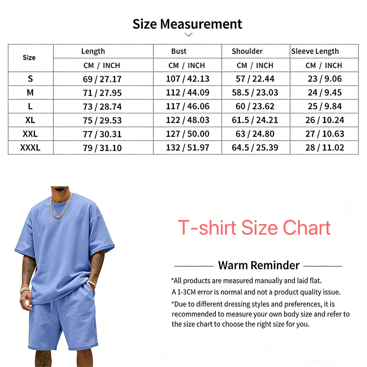 Men's Two-Piece Clothing Set, Loose Round-Neck T-Shirt and Shorts Set, Casual Sportswear, Perfect for Summer