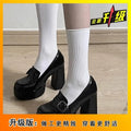 High heeled shoes for women in spring 2025  new coarse heel French fashion Le Fu shoes for women