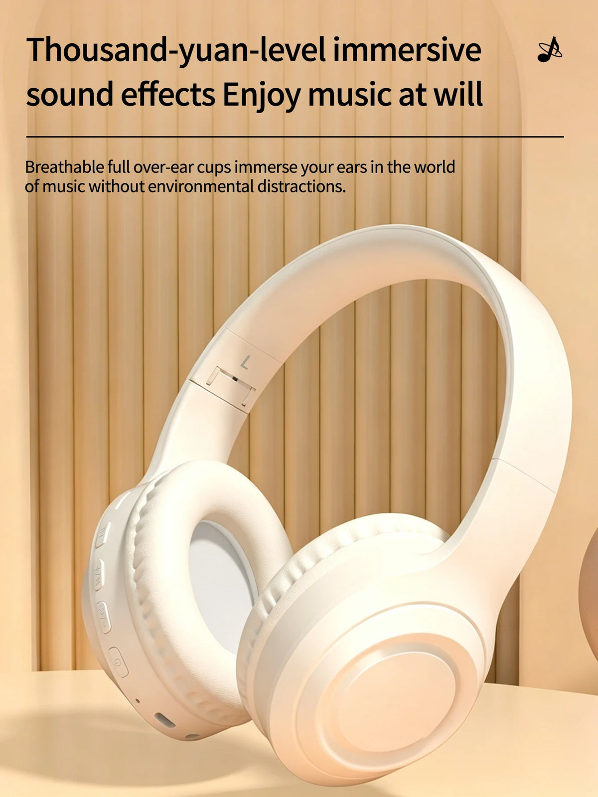 Bluetooth Over-Ear Wireless Headphones,Low Latency,Lightweight,Long Playtime Battery,Soft Memory Foam Earpads for Game &amp; Daily A