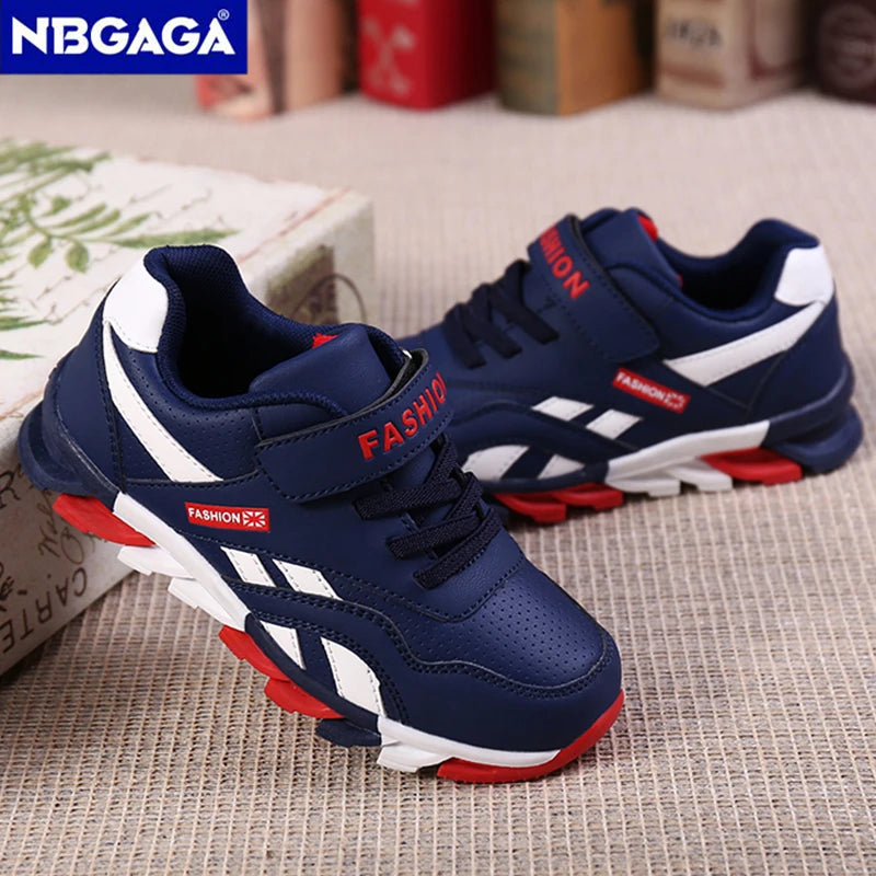 Kids Fashion Sneakers Outdoor Sport Boys Tennis  Comfort Leather Running Shoes Lightweight  Children&