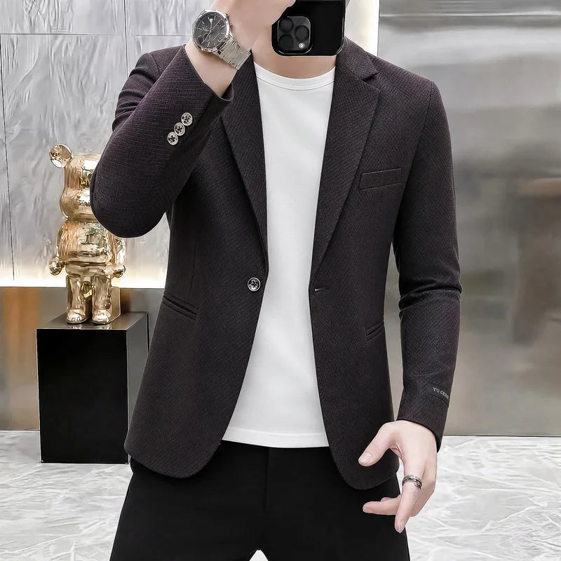 Blazer, Men, Fashionable, for Weddings, for Casual Wear, for Hosting, Slim-fit, Gentlemanly, for Banquets, for Business. Blazer