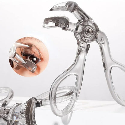 Dual-Type Eyelash Curler with Comb – Wide &amp; Partial Clip Options, Waterproof, Long-Lasting, Natural Curl, Unisex Certified