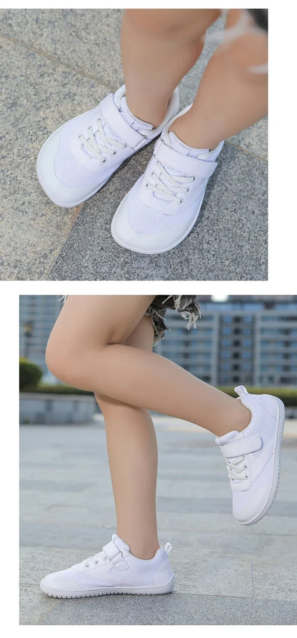 Kids Wide Barefoot Shoes Minimalist Boys Girls Sneakers Lightweight Non Slip Children Walking Shoes Casual Skate Flat