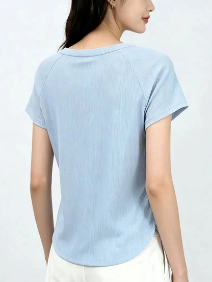 Yoga Clothes for Women 2026 New Style Tops, Lazy Style Summer Nude-Feel Yoga Clothes, Loose Fit, Cover-Up, Suitable for Outdoor Running and Sports