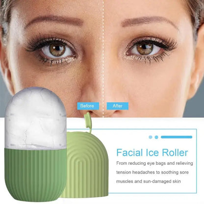Ice Face Roller  Beauty Massage Silicone Ice Mold For Eye Puffiness Ice Facial Roller Shrink Pores Multifunctional Mold