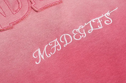 Men Clothing High street New Trend Heavy Industry Washed Embroidered Antique-style Sweatshirt for men and women