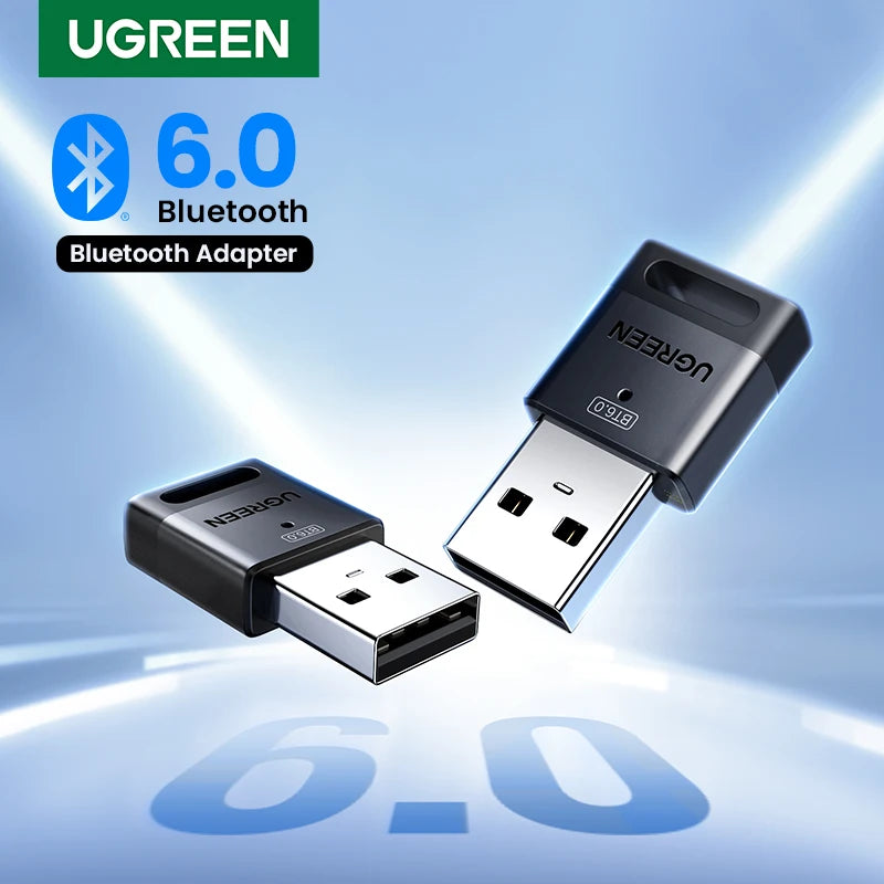 USB Bluetooth Adapter, Bluetooth 6.0 Dongle for PC Windows 11/10/8.1, Receiver &amp; Transmitter for Keyboard/Mouse