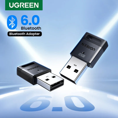 USB Bluetooth Adapter, Bluetooth 6.0 Dongle for PC Windows 11/10/8.1, Receiver &amp; Transmitter for Keyboard/Mouse