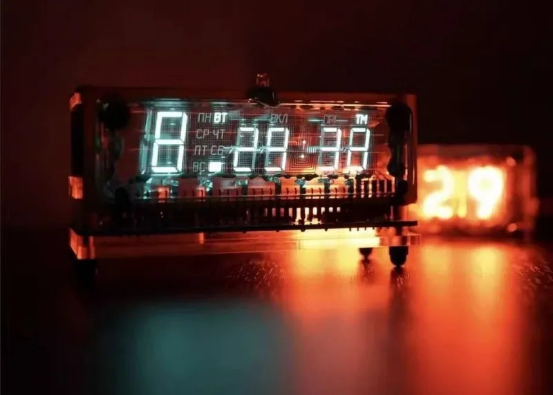 LED Modern Table Clocks Cyberpunk Style Electronic Desk Clock Desktop Ornaments Miniature Luxury Creative Home Decoration