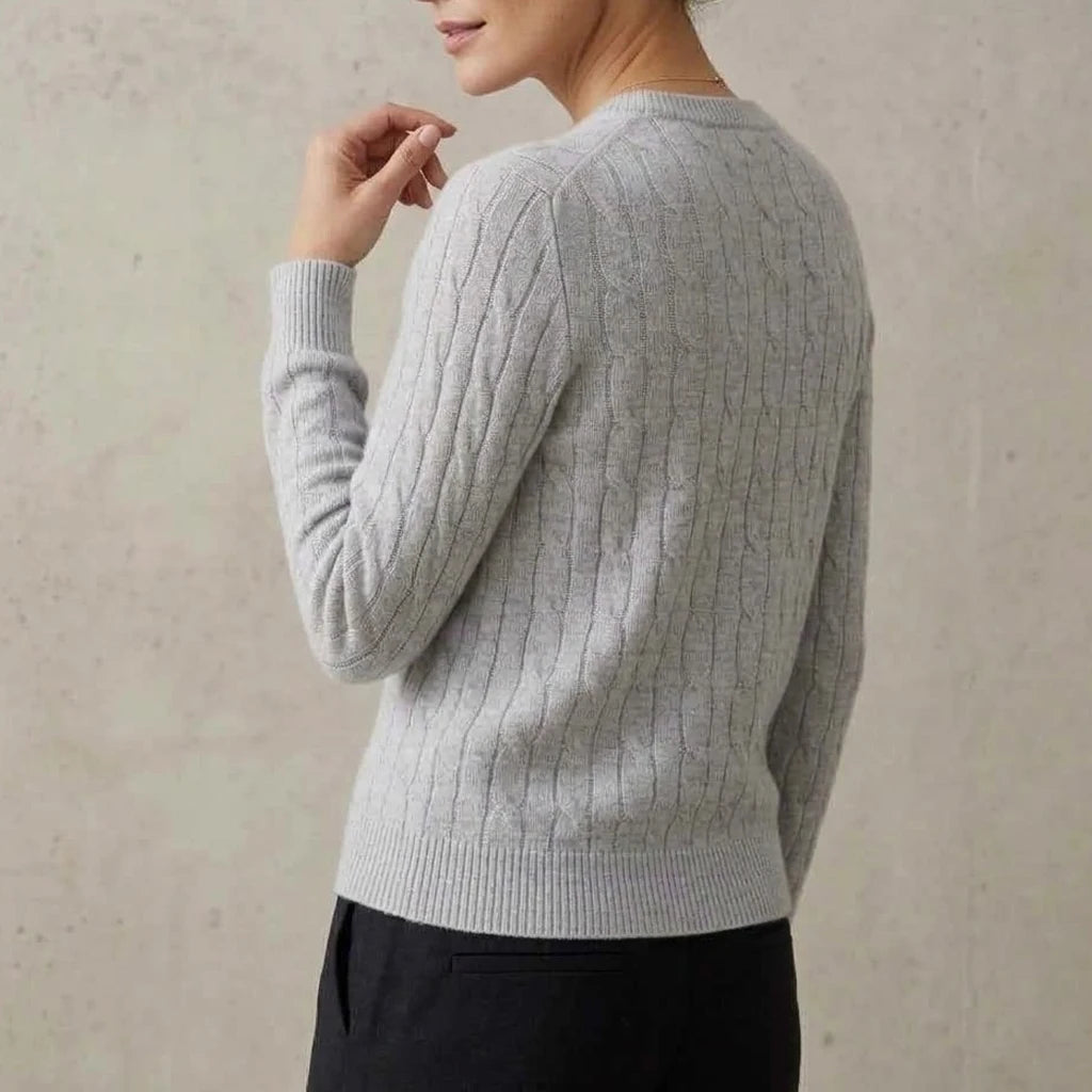 Women Cable Knit Sweater Crewneck Long Sleeve Pullover Autumn Soft Warm Knitted Jumper Fall Winter Casual Office Work Tops Coats