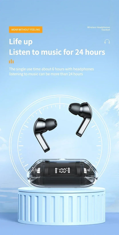 Wireless Mini Earbuds LED Power Digital Display TWS Wireless Headset Stereo Sound Bluetooth Headphones