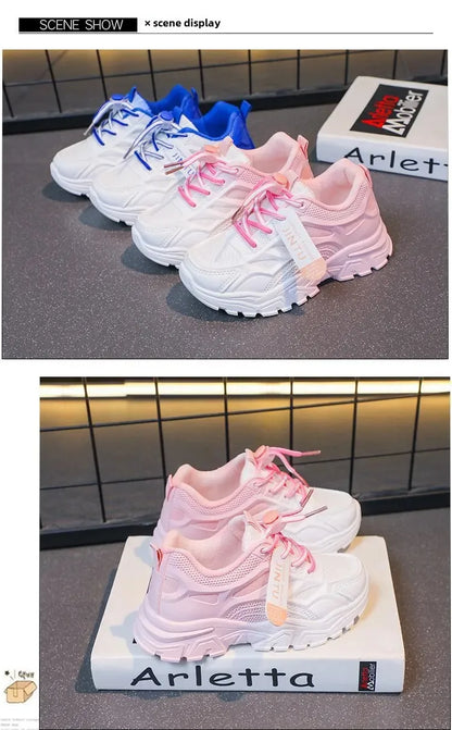 Kids Fashion Shoes For Boys Girls Toddler Boy Girl Soft Sports Shoes Children Running Sneakers Air Mesh Breathable 26-37