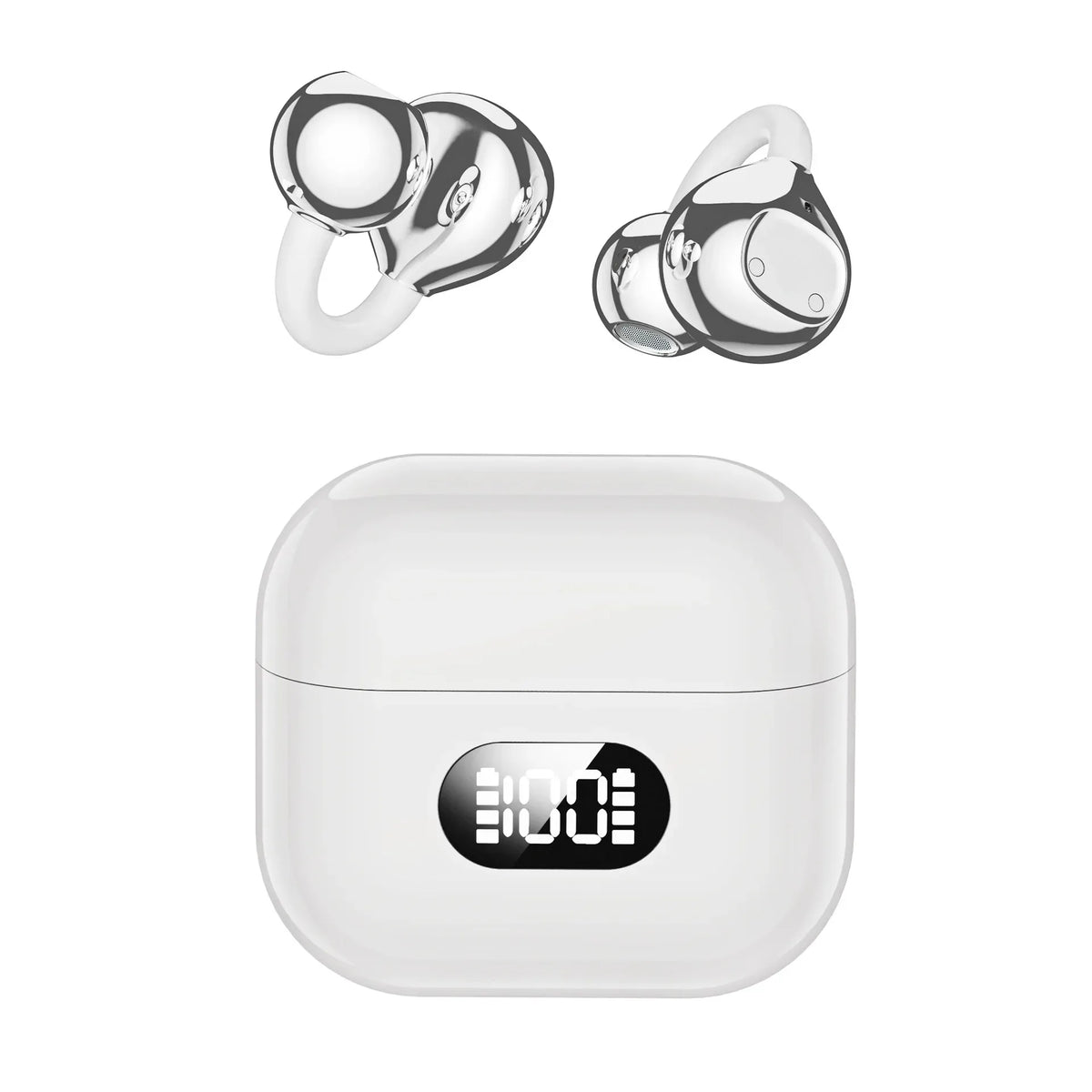Portable Ear Clip Style Open Ear Earbuds Wireless Bluetooth Stereo Audio Clear HD Calls Touch ControlledHeadphones for Sports