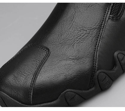 2024 New Casual Shoes for Men Luxury Round Toe Men Ankle Boots Light Slip on Walking Shoes Outdoor Comfor Men High Top Sneakers