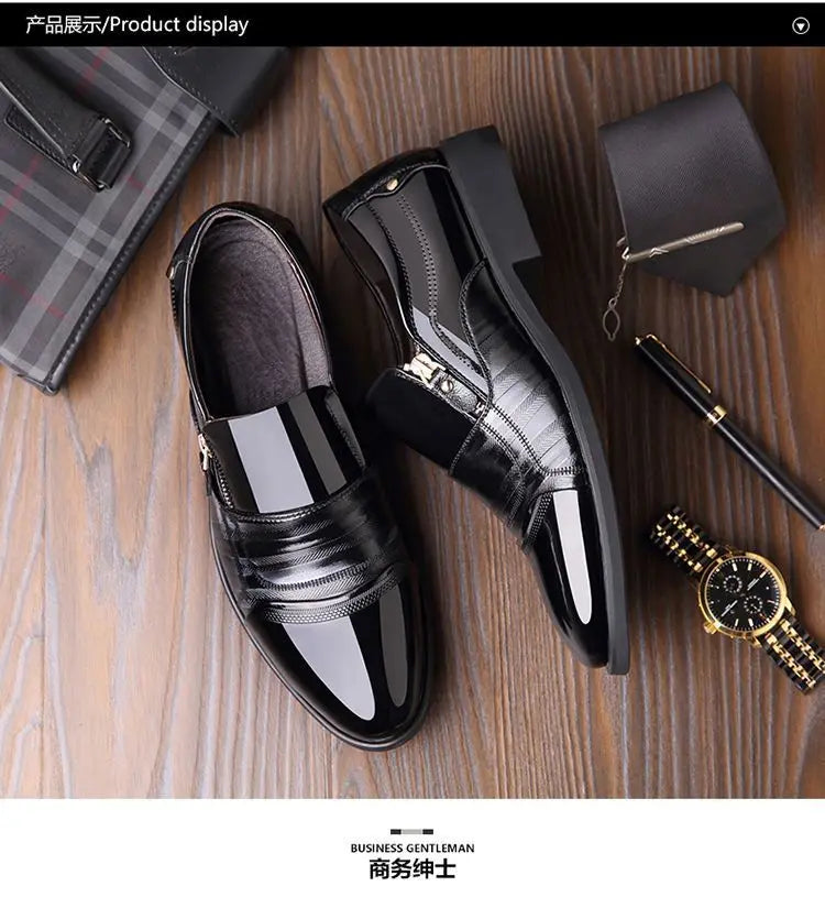 Shoes for Men Shoes Leather Shoes Business Dress Shoes All-Match Casual Shock-Absorbing Wear-Resistant Footwear Chaussure Homme