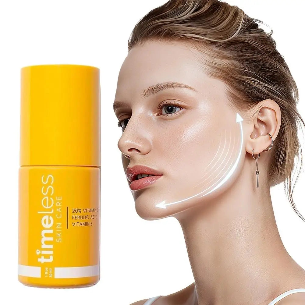 30ml Skin Care Timeless Brighten Skin Tone Reduce Dullness Collagen Antioxidant Serum 20% Vitamin C Vitamin E Ferulic Acid Serum